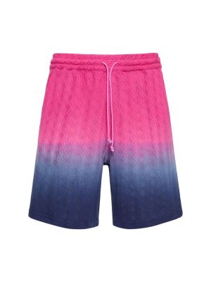 Shorts en coton à motif dégradé en dentelle Agr rose