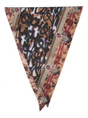 Fular de mătase cu imagine Pierre-louis Mascia negru