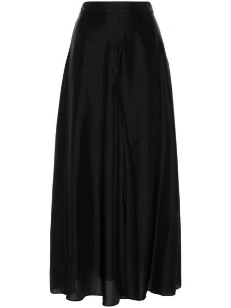 Μεταξωτή μάξι φόρεμα Forte_forte μαύρο