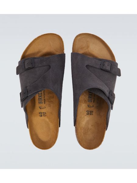 Süet klasik ayakkabı Birkenstock gri