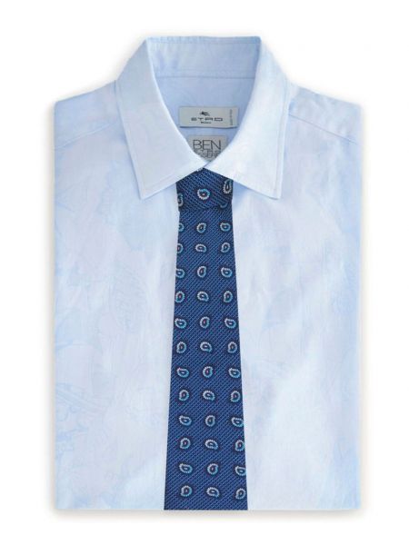 Seiden krawatte mit paisleymuster Etro blau