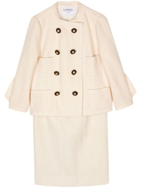 Suknja od tvida Chanel Pre-owned bijela