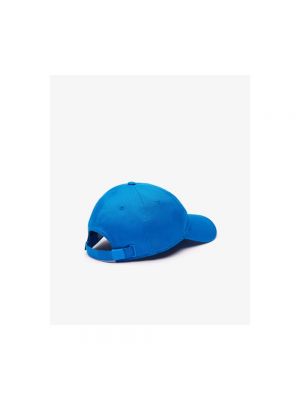 Gorra de algodón Lacoste azul