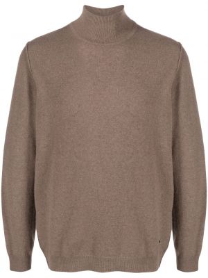 Pletený sveter Woolrich hnedá