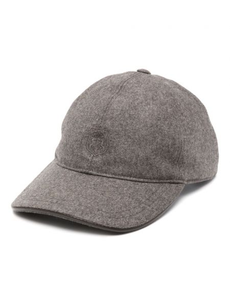 Broderet cap Corneliani brun