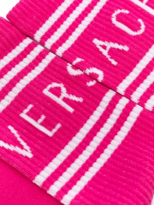 Chaussettes à imprimé Versace rose