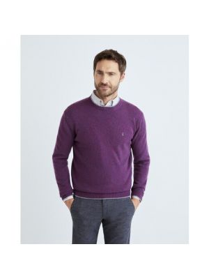 Jersey de tela jersey de cuello redondo Florentino violeta