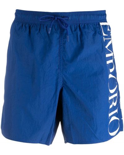 Pantalones de chándal con estampado Emporio Armani azul