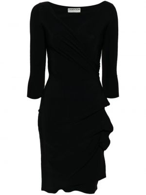 Вечерна рокля с v-образно деколте Chiara Boni La Petite Robe черно