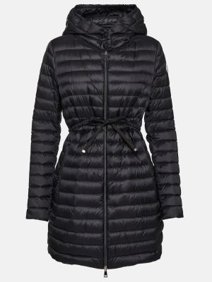 Пухено ватирано късо палто Moncler черно