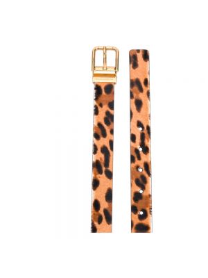 Cinturón con estampado leopardo Dolce & Gabbana marrón