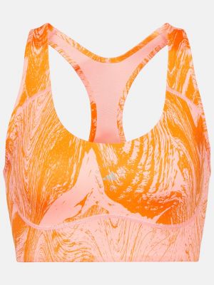 Оранжевый бюстгальтер с принтом Adidas By Stella Mccartney
