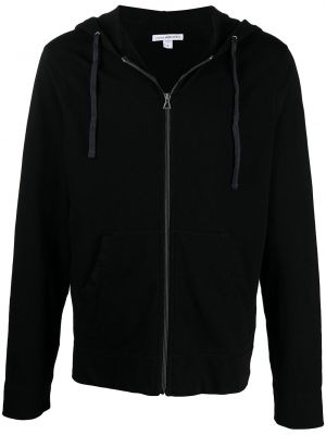 Fleece hoodie James Perse schwarz