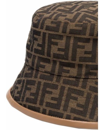 Žakárový klobouk Fendi hnědý