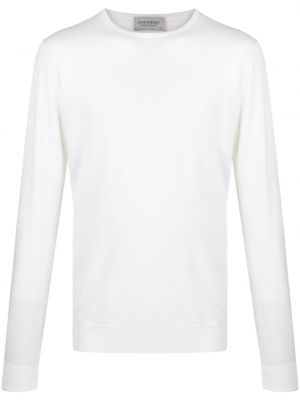 Вълнен пуловер John Smedley бяло