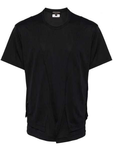 T-shirt col rond asymétrique Comme Des Garçons noir