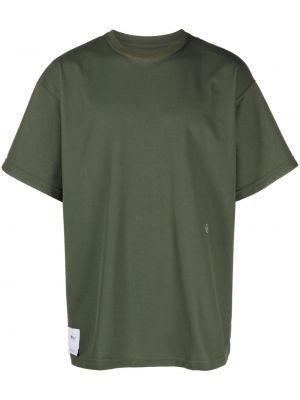 Oversize тениска бродирана Wtaps зелено