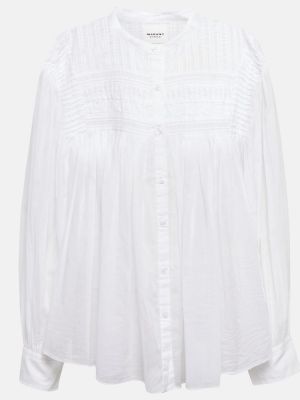 Oversize bluse aus baumwoll Marant Etoile weiß