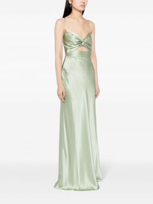 Šilkinis vakarinė suknelė Michelle Mason žalia