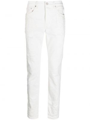 Skinny fit-jeans med sliten Purple Brand