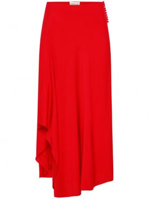 Asimetrična svilena suknja Nicholas crvena