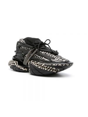 Sneakersy z nadrukiem Balmain czarne