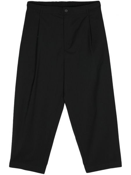 Pantalon 7/8 en laine Maison Kitsuné noir