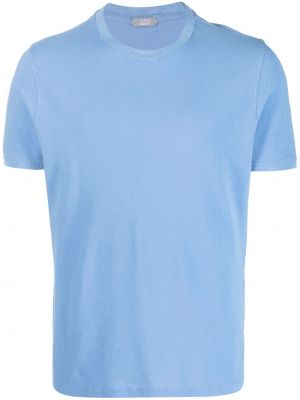 Bavlněné tričko Zanone modré