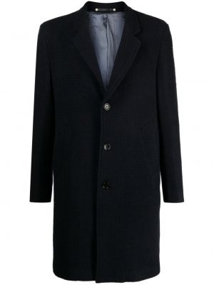 Vlněný kabát Ps Paul Smith modrý