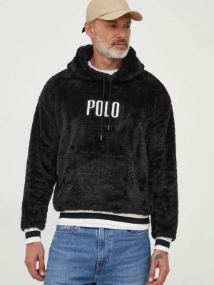 Суичър с качулка с апликация Polo Ralph Lauren черно