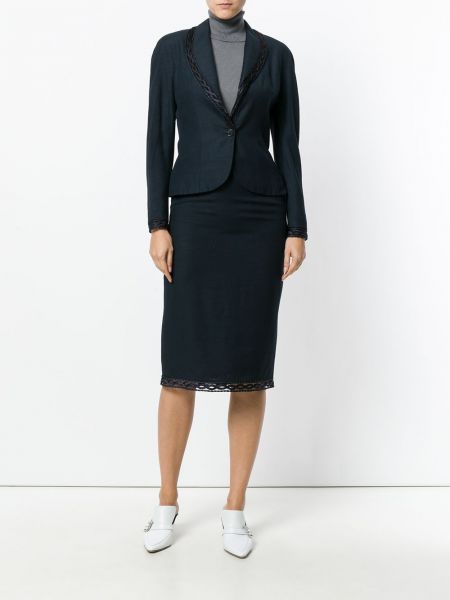 Pletené sukně Christian Dior modré