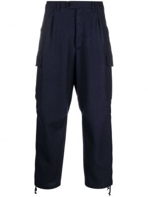 Vlněné cargo kalhoty Mackintosh modré