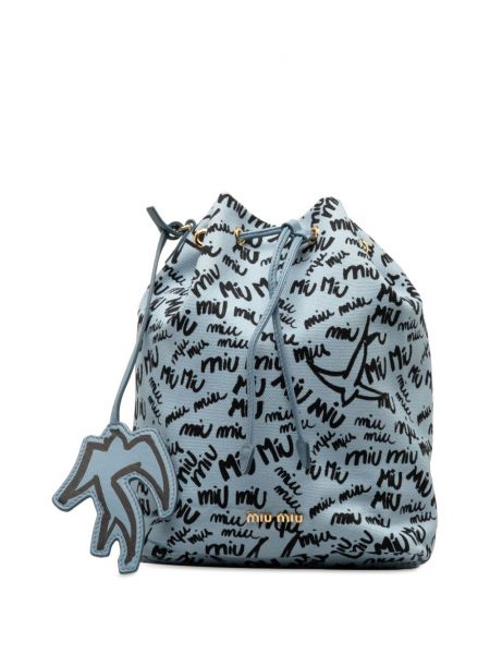 Tasche mit print Miu Miu Pre-owned blau