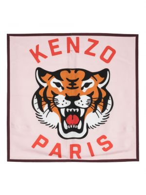 Echarpe en soie et imprimé rayures tigre Kenzo