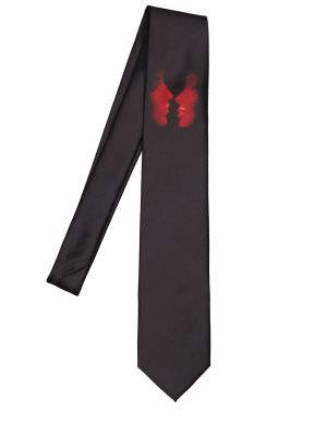 Krawat z nadrukiem Kusikohc czarny