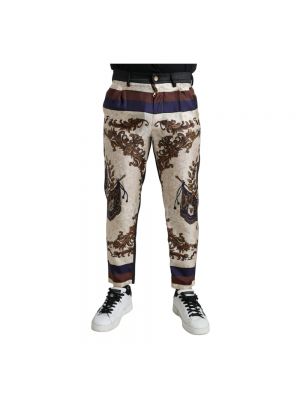 Spodnie sportowe skinny fit bawełniane Dolce And Gabbana