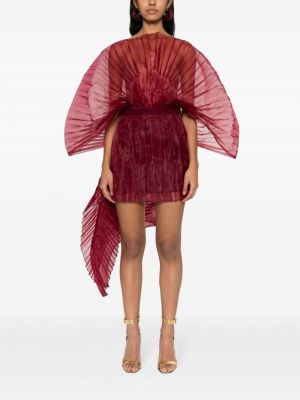 Plisované mini sukně Andrea Iyamah červené