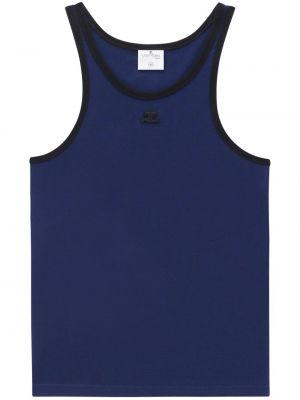 Памучна риза Courreges синьо