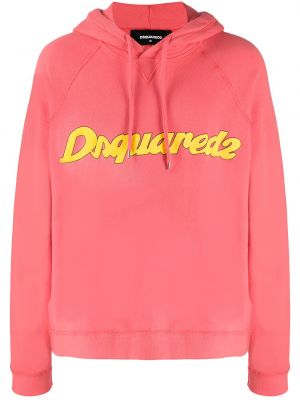 Hoodie con stampa Dsquared2 rosa