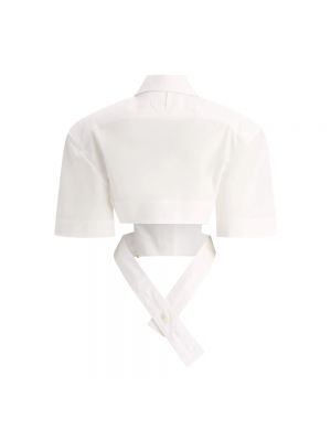Blusa de algodón Jacquemus blanco