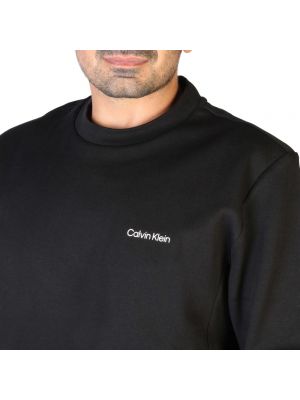 Sudadera con capucha de cuello redondo Calvin Klein negro