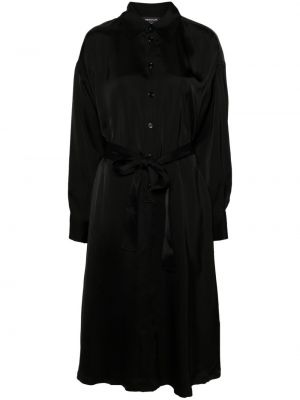 Satenska srajčna obleka Fabiana Filippi črna