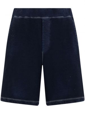 Pantaloni scurți din bumbac cu imagine Dsquared2 albastru
