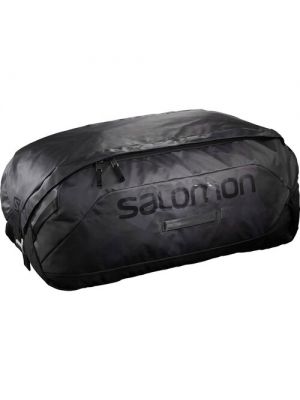 Сумка спортивная сумка-рюкзак Salomon 70 л, см, ручная кладь, отделение для мокрых вещей, водонепроницаемая, ультралегкая черный