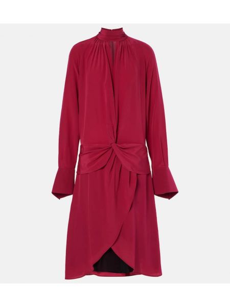 Ipek midi elbise Nina Ricci bordo