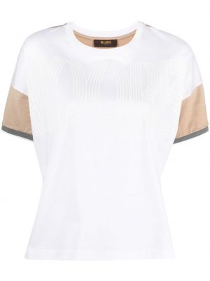 T-shirt con stampa Moorer bianco