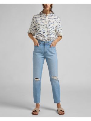 Priliehavé džínsy s rovným strihom Lee modrá