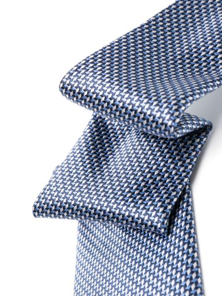 Cravate à imprimé à motif géométrique en jacquard Brioni