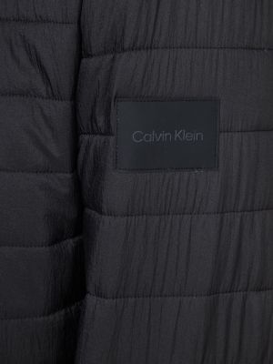 Стеганая куртка с капюшоном Calvin Klein черная