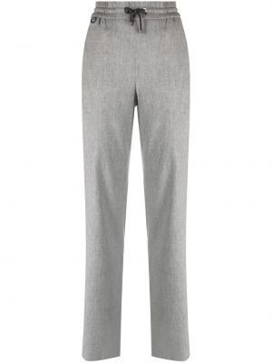 Pantalon droit en laine Agnona gris